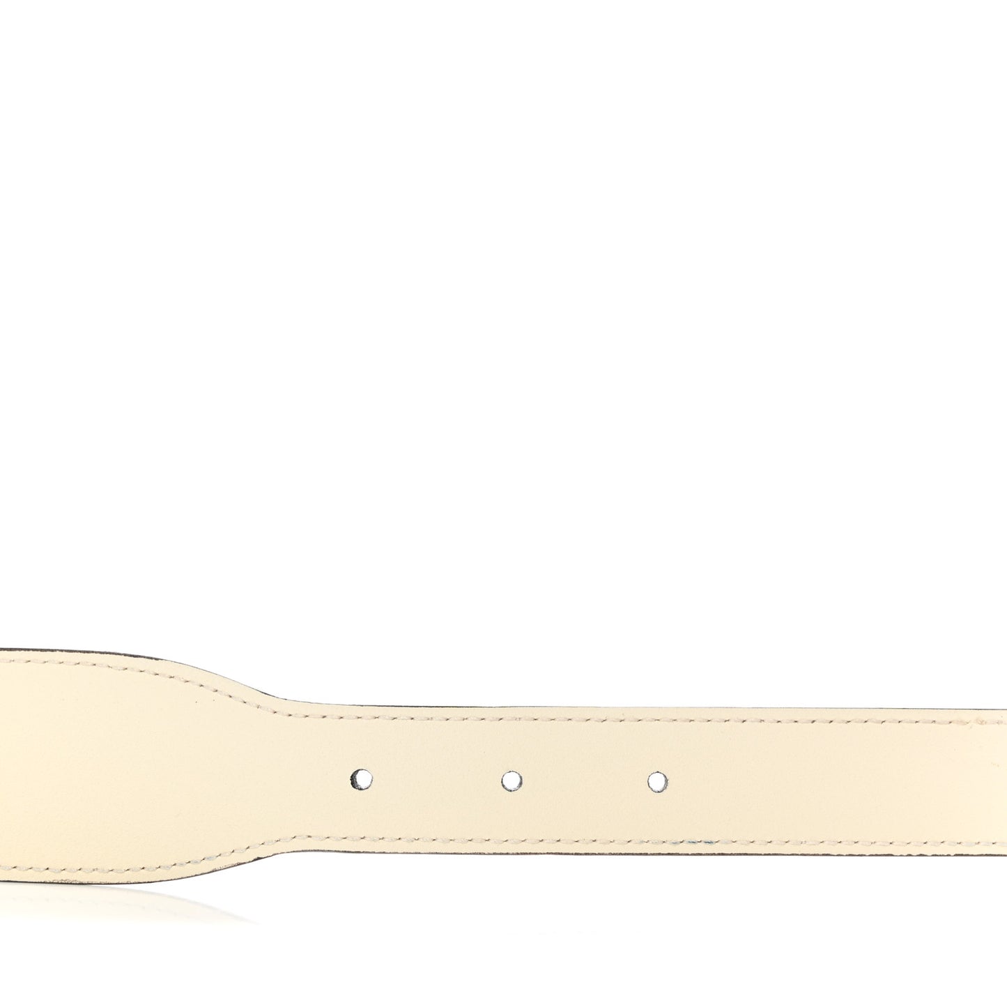 Efesto Leather Horsebit 25mm Belt 85 34 Mystic White