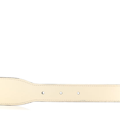 Gucci Efesto Leather Horsebit 25mm Belt 85 34 Mystic White 3 of 5