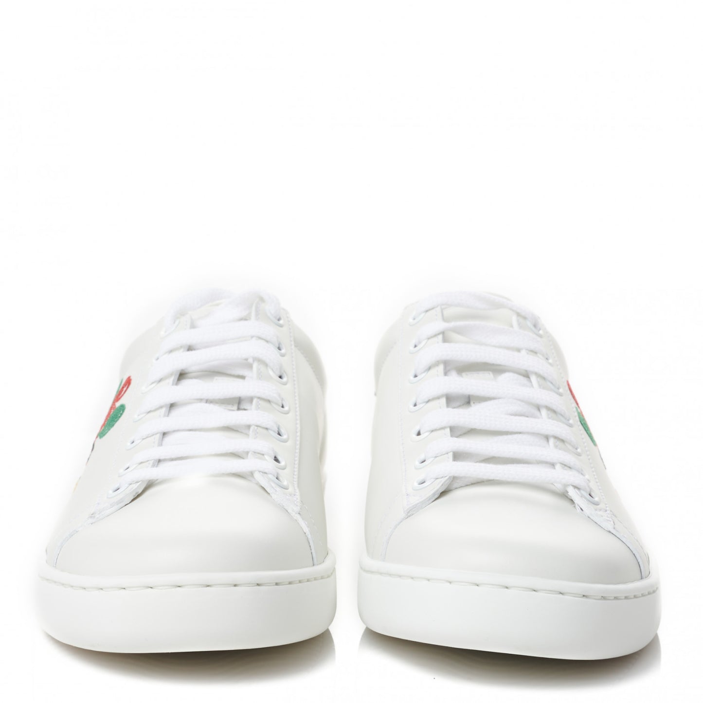 Calfskin Miro Soft Tennis Embroidered Womens Ace Sneakers 38.5 White Rio Blue