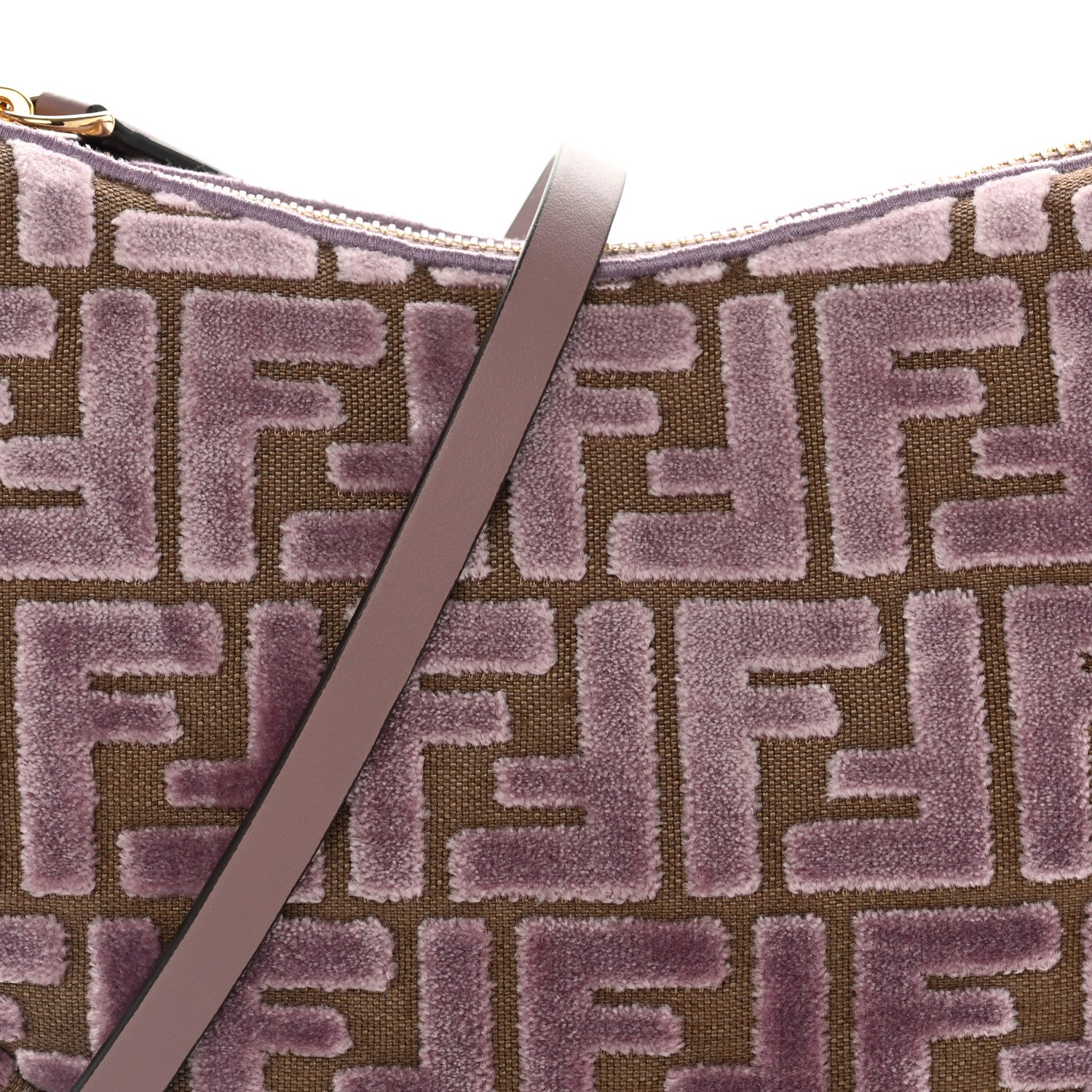 Fendi Velluto Jacquard F is Fendi Vitello Grace Mini Fendigraphy Hobo Bag Dusty Mauve 8 of 10