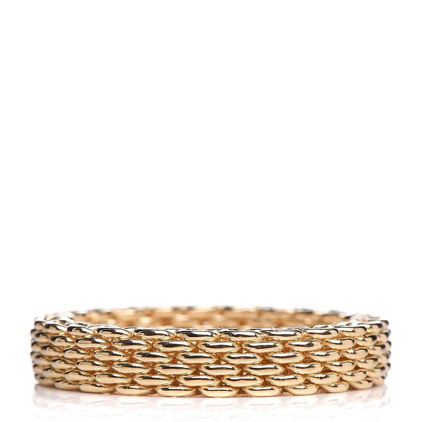 18K Yellow Gold Narrow Somerset Mesh Ring 49 4.75
