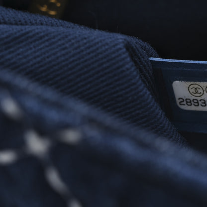 Chanel Denim Quilted Medium Denim Trip Single Flap Blue 7 of 10