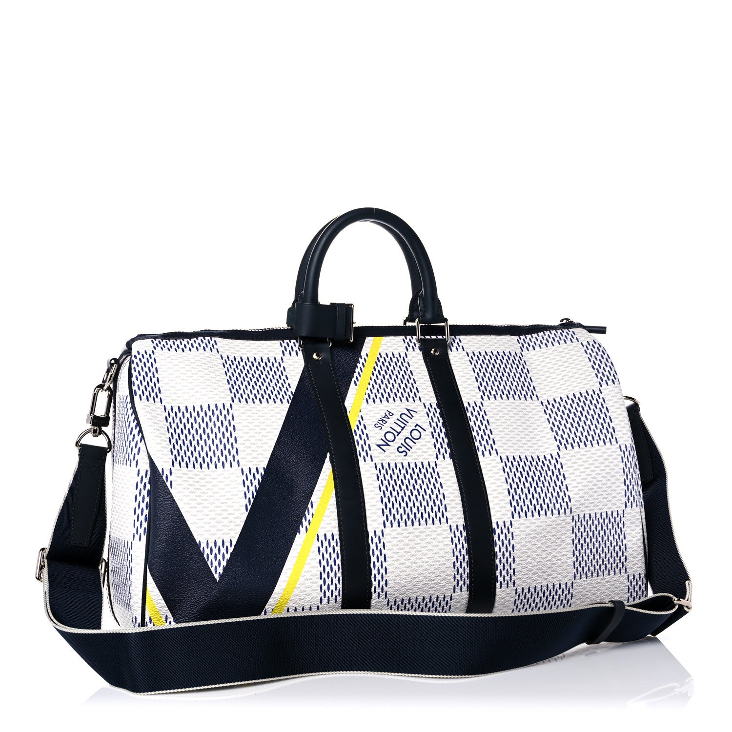 Louis Vuitton Damier Azur Latitude America's Cup Keepall Bandouliere 45 3 of 14