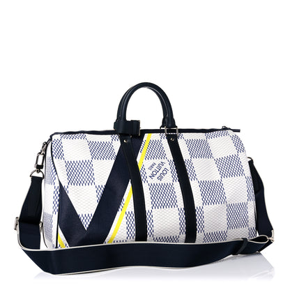 Louis Vuitton Damier Azur Latitude America's Cup Keepall Bandouliere 45 3 of 14