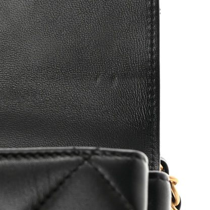 Chanel Lambskin Quilted Mini CC Crystal Logo Chain Flap Black 10 of 13
