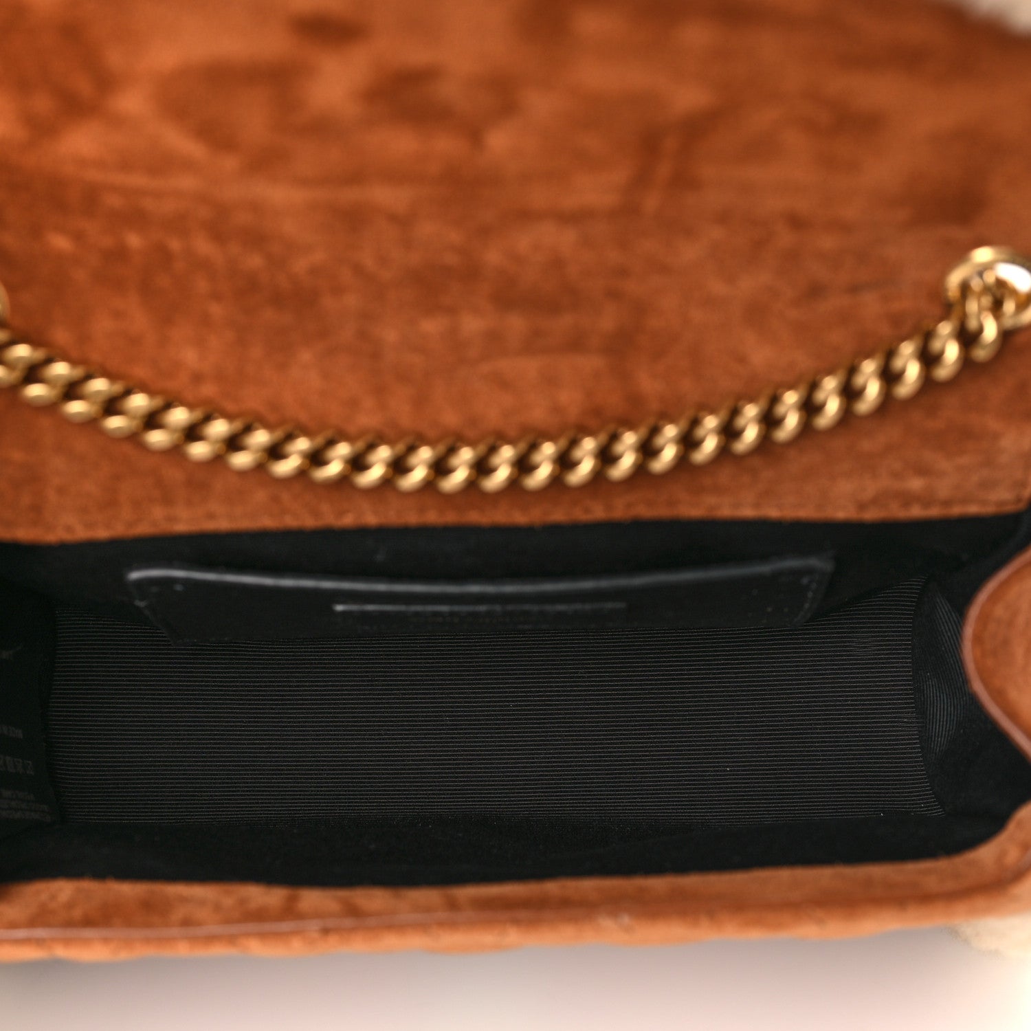 Saint Laurent Nubuck Shearling Mixed Matelasse Triquilt Small Monogram Satchel Ivory Natural Tan 5 of 10