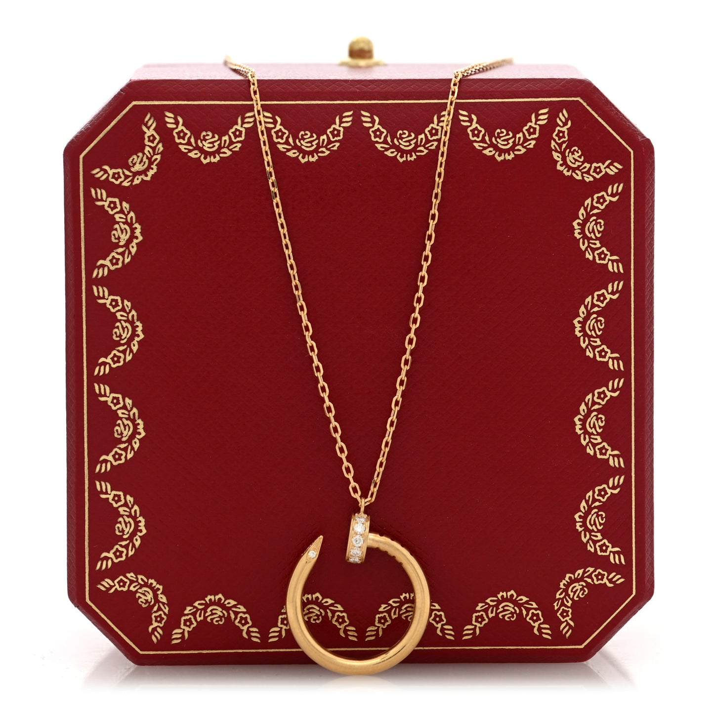 18K Yellow Gold Diamond Juste Un Clou Pendant Necklace