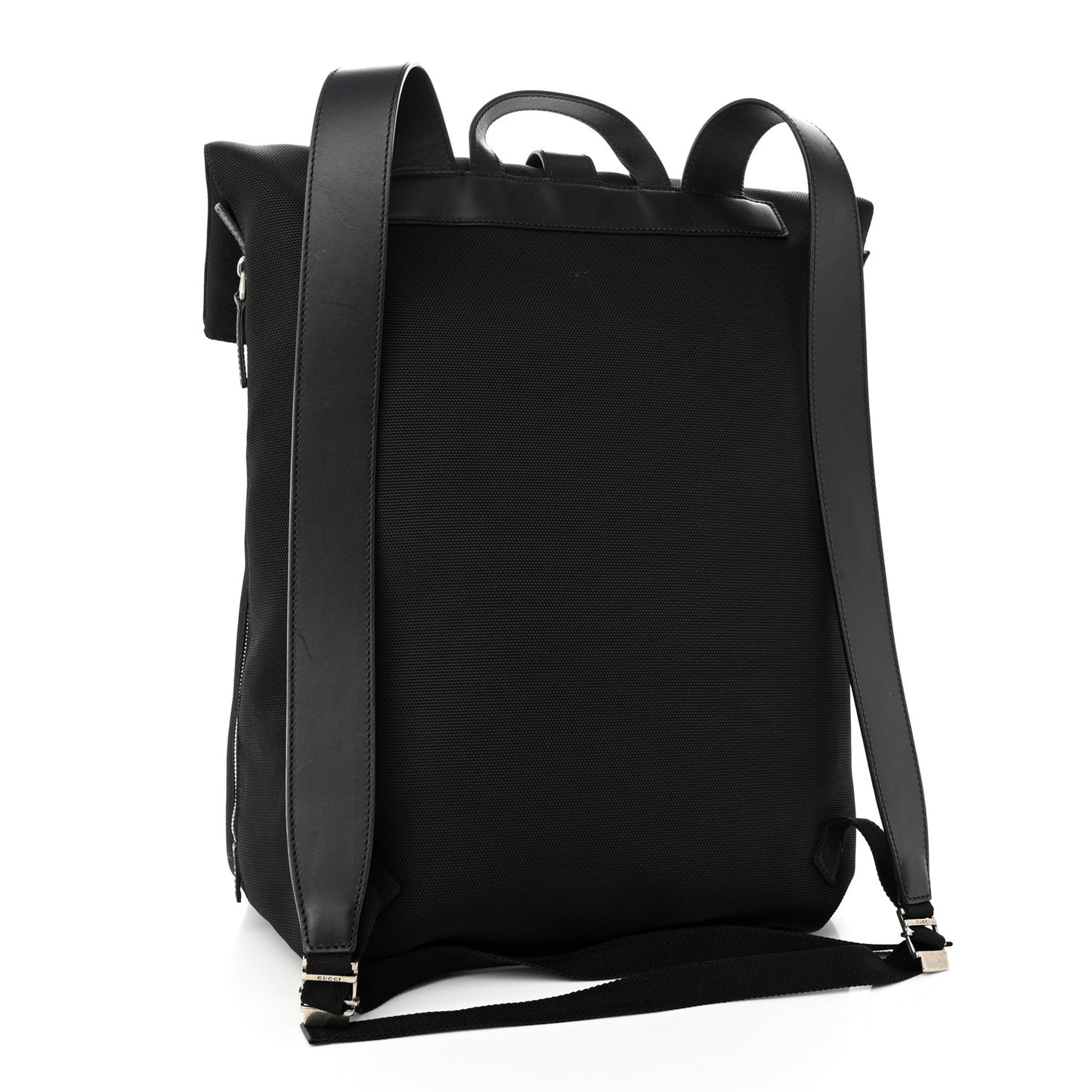 Techno Canvas Web Single Buckle Backpack Black