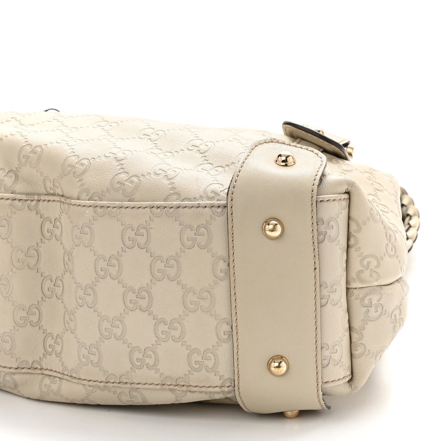 Guccissima Small Pelham Shoulder Bag Off White