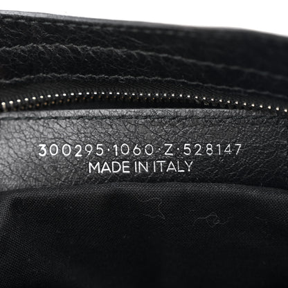 Balenciaga Agneau Classic Silver Hardware Mini City Logo Strap Black White 7 of 11