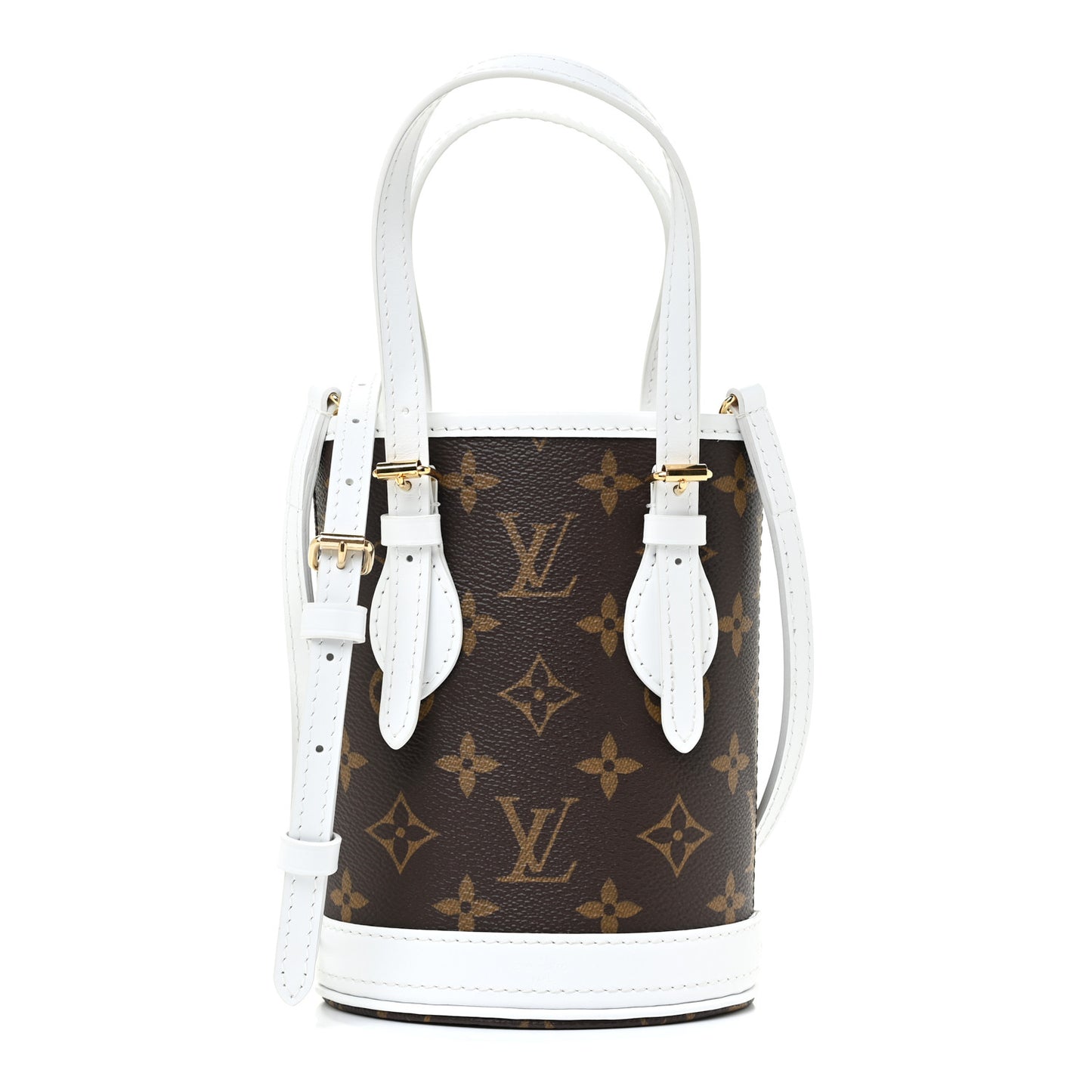 Monogram LV Match Nano Bucket Bag White