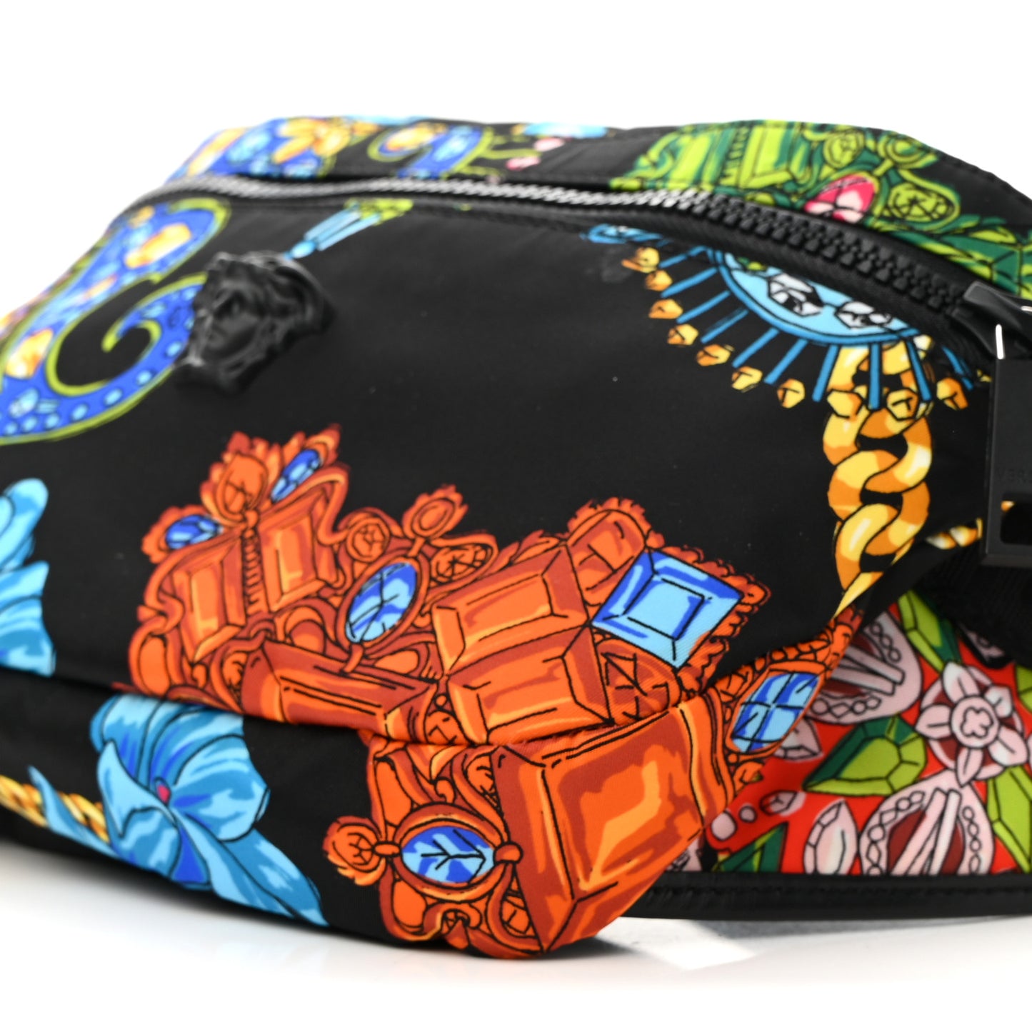 Nylon Marsupio St Catene Medusa Belt Bag Black Multicolor