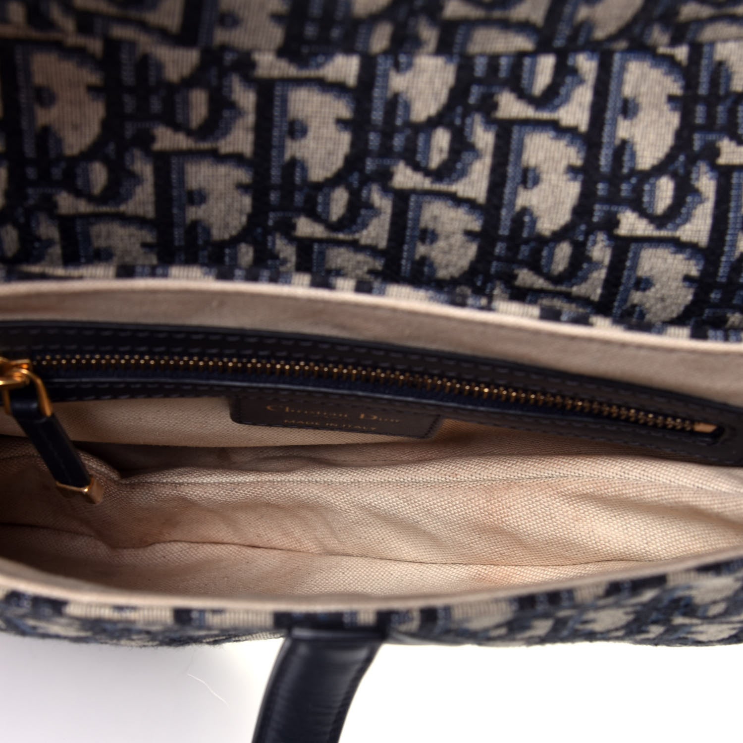 Christian Dior Oblique Saddle Bag Blue 5 of 9