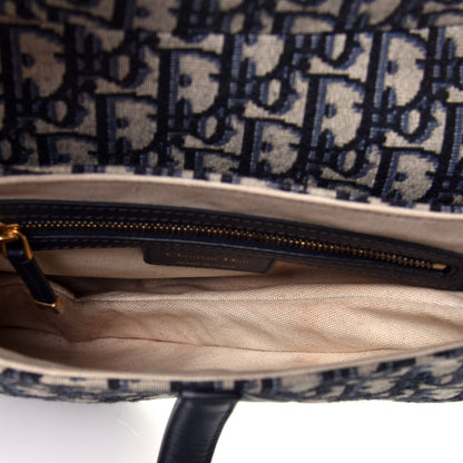 Christian Dior Oblique Saddle Bag Blue 5 of 9