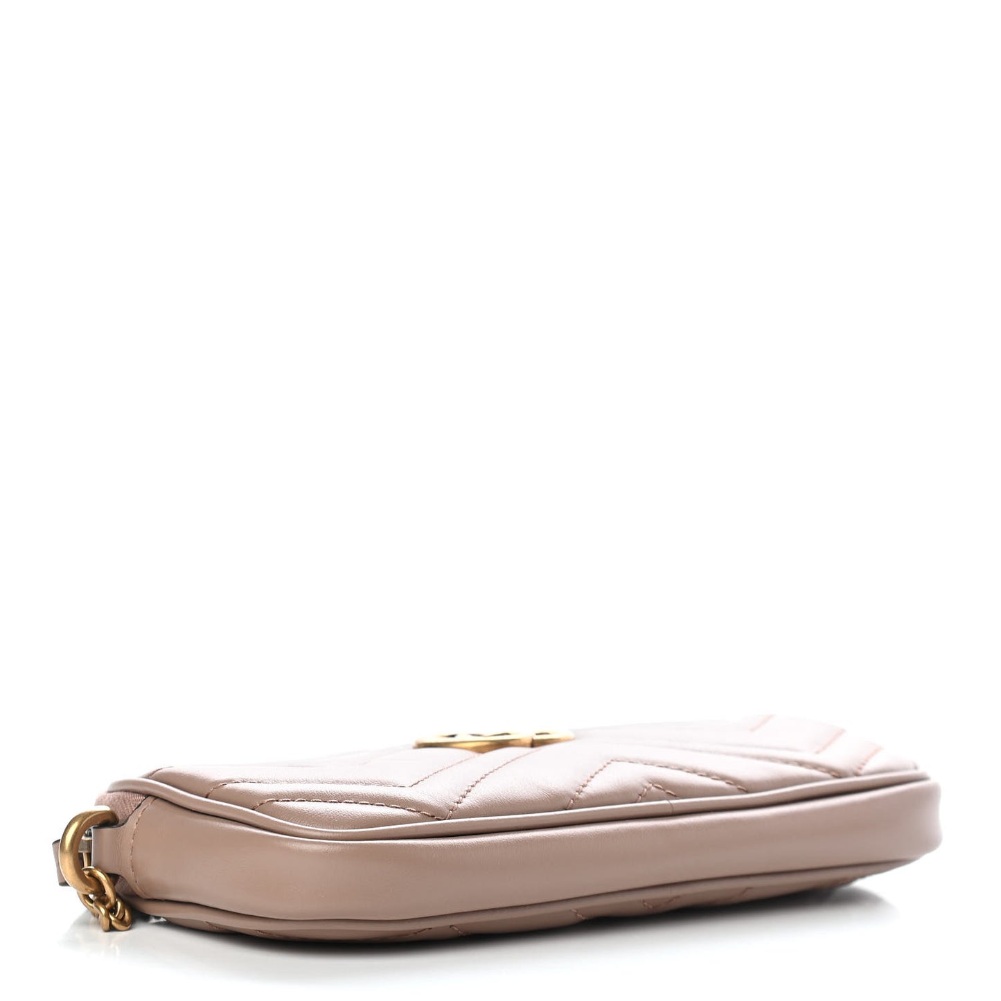 Calfskin Matelasse Mini GG Marmont Chain Crossbody Bag Porcelain Rose