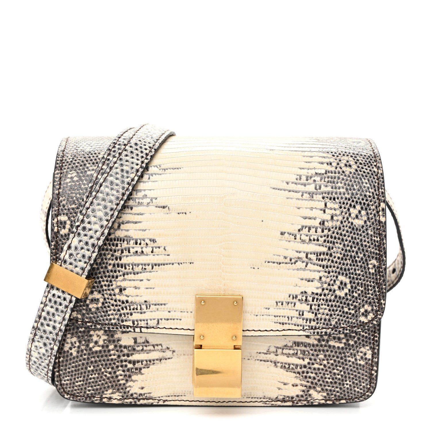 Celine Lizard Small Classic Box Flap Bag Natural 1 of 9