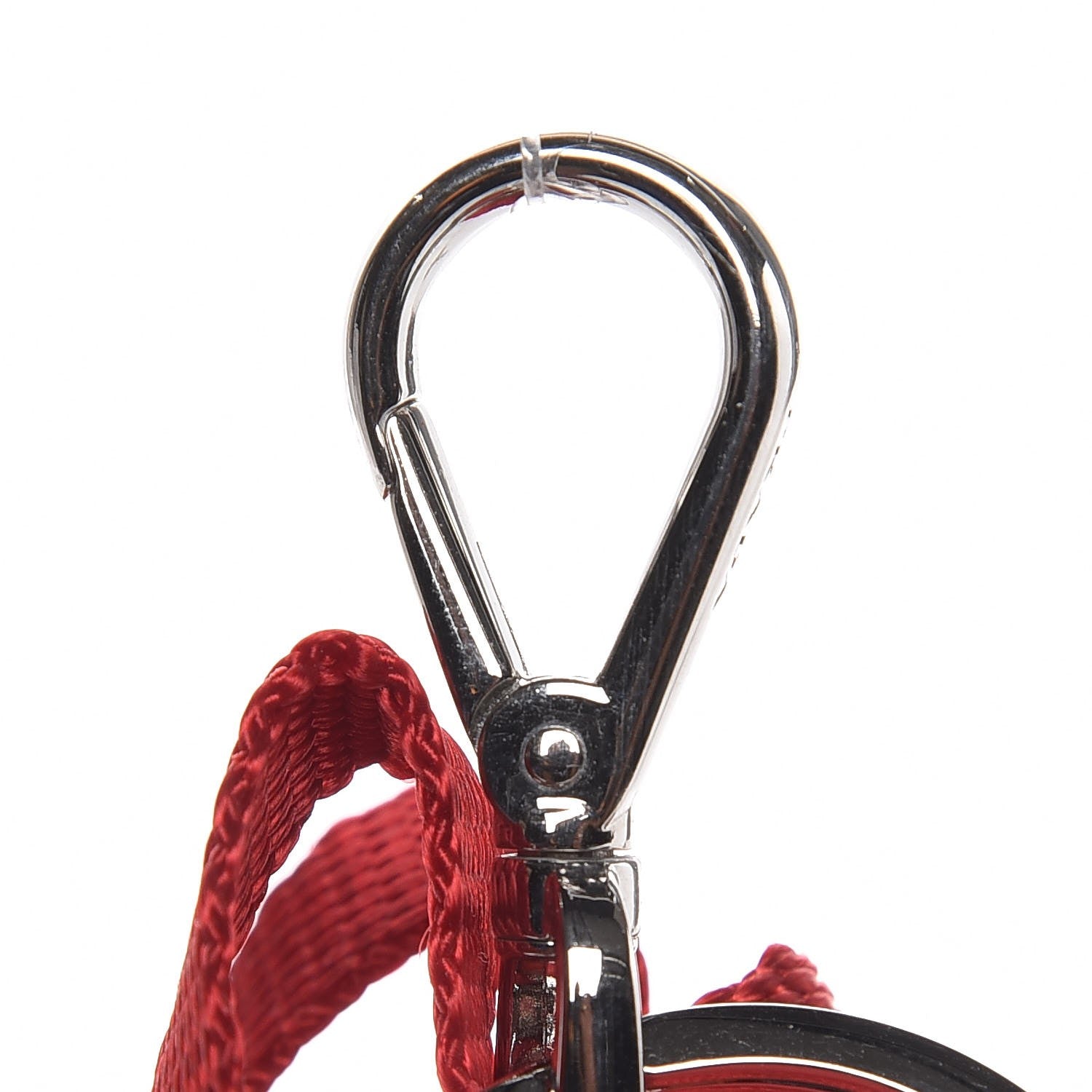 Prada Nylon Vela Backpack Keychain Charm Rosso 6 of 7