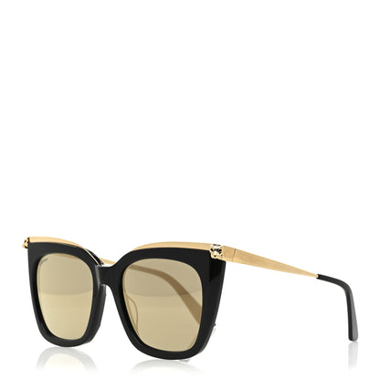Cartier Acetate Panthere Cartier Sunglasses CT0030S Gold Black 1 of 8
