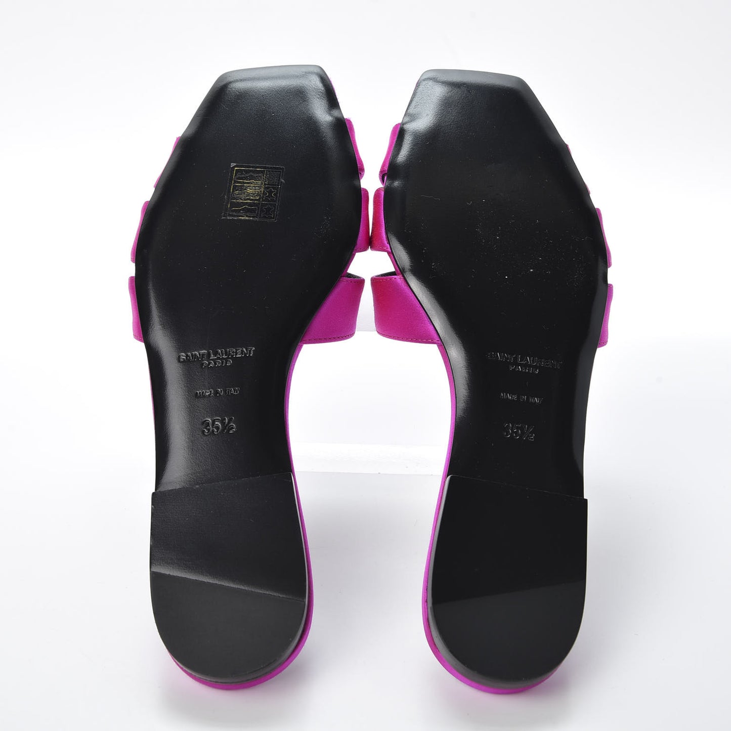 Silk Tribute 05 Slide Sandals 35.5 Fushia Flash