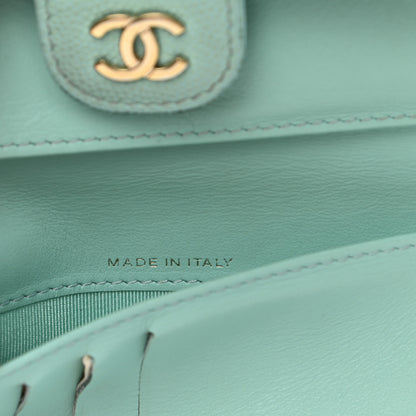 Chanel Caviar Quilted Medium Flap Wallet Light Blue 7 of 13
