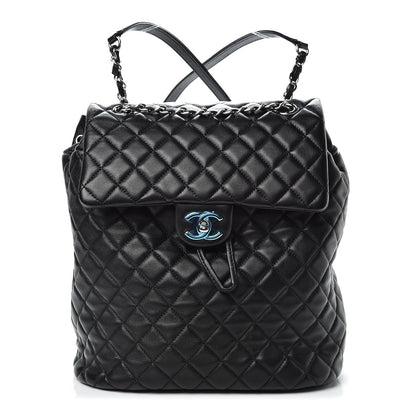Chanel Lambskin Quilted Large Urban Spirit Backpack Black 1 of 10