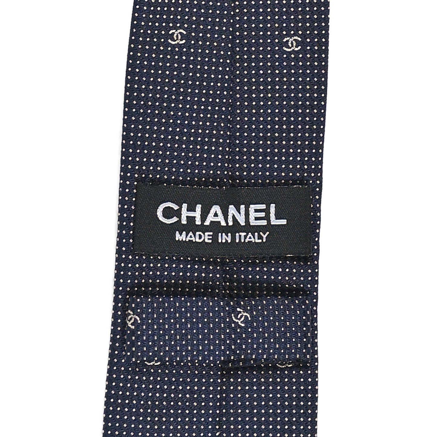 Mens Silk CC Neck Tie Blue