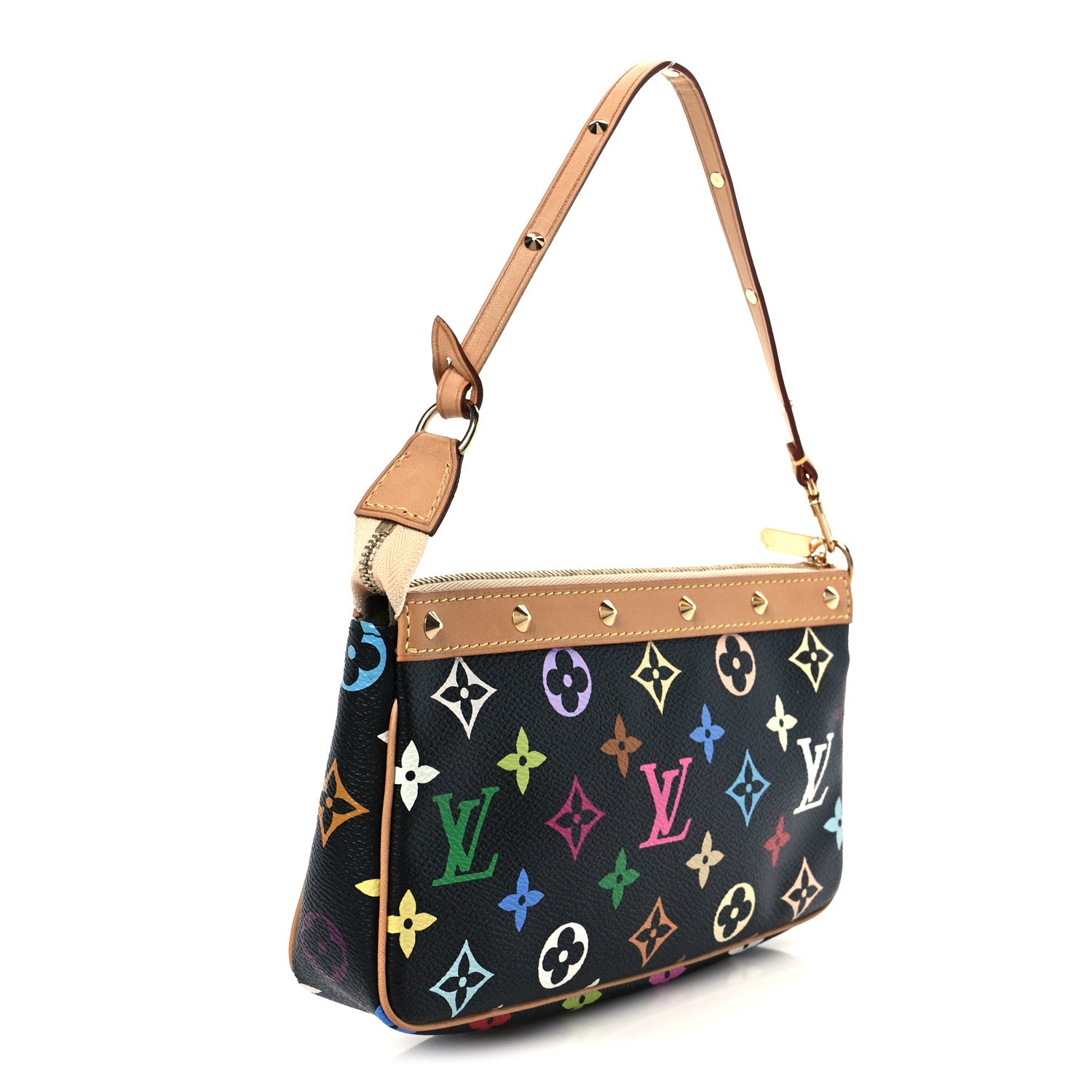 Louis Vuitton Monogram Multicolor Pochette Accessories Black 4 of 21