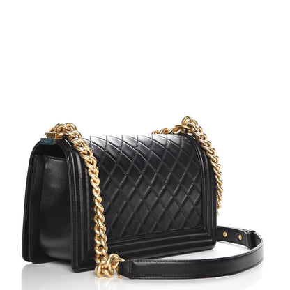 Chanel Lambskin Quilted Medium Boy Flap Black 3 of 8