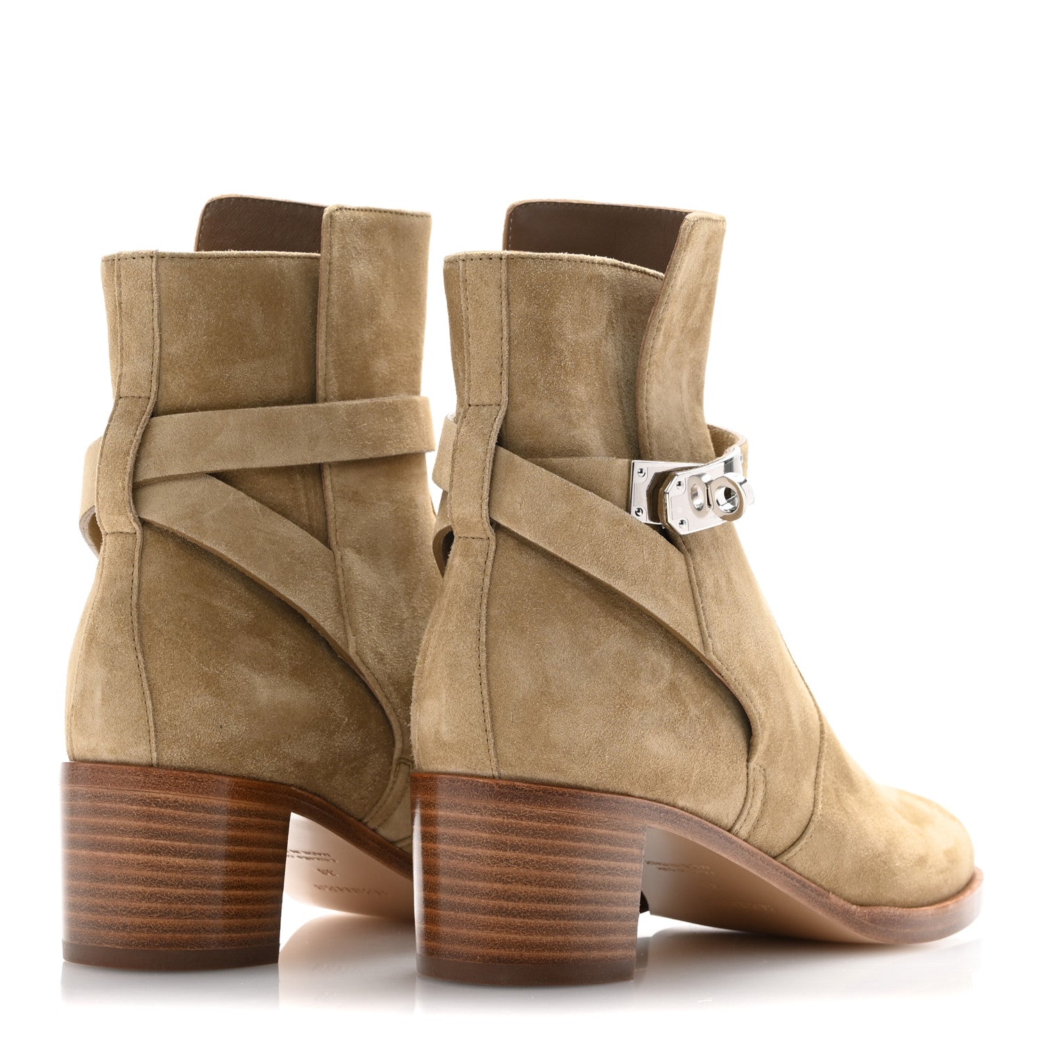 Hermes Suede Frenchie 50 Ankle Boots 36 Beige Gobi 5 of 10