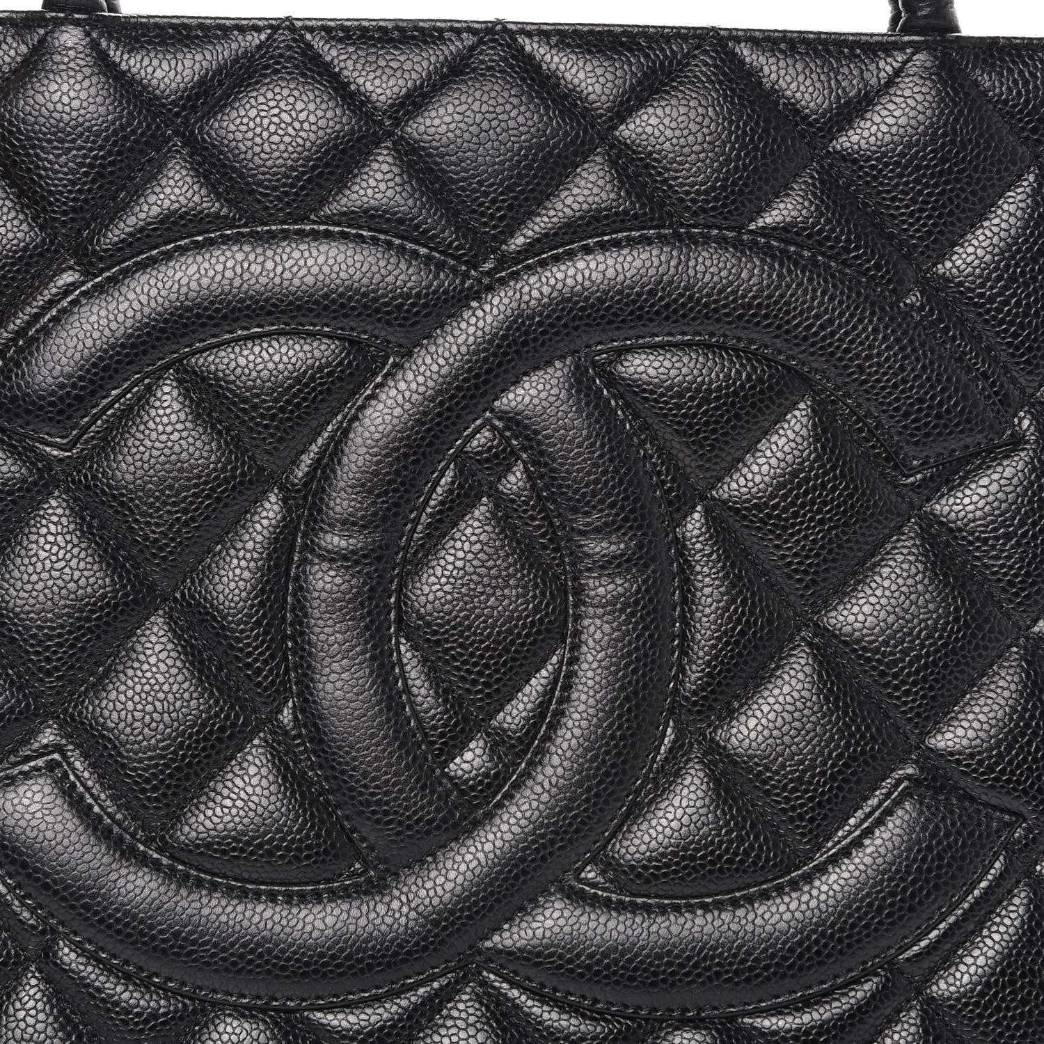 Chanel Caviar Quilted Medallion Tote Black 12 of 14