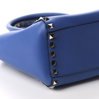 Valentino Garavani Vitello Mini Rockstud Double Handle Tote Light Sapphire 6 of 10