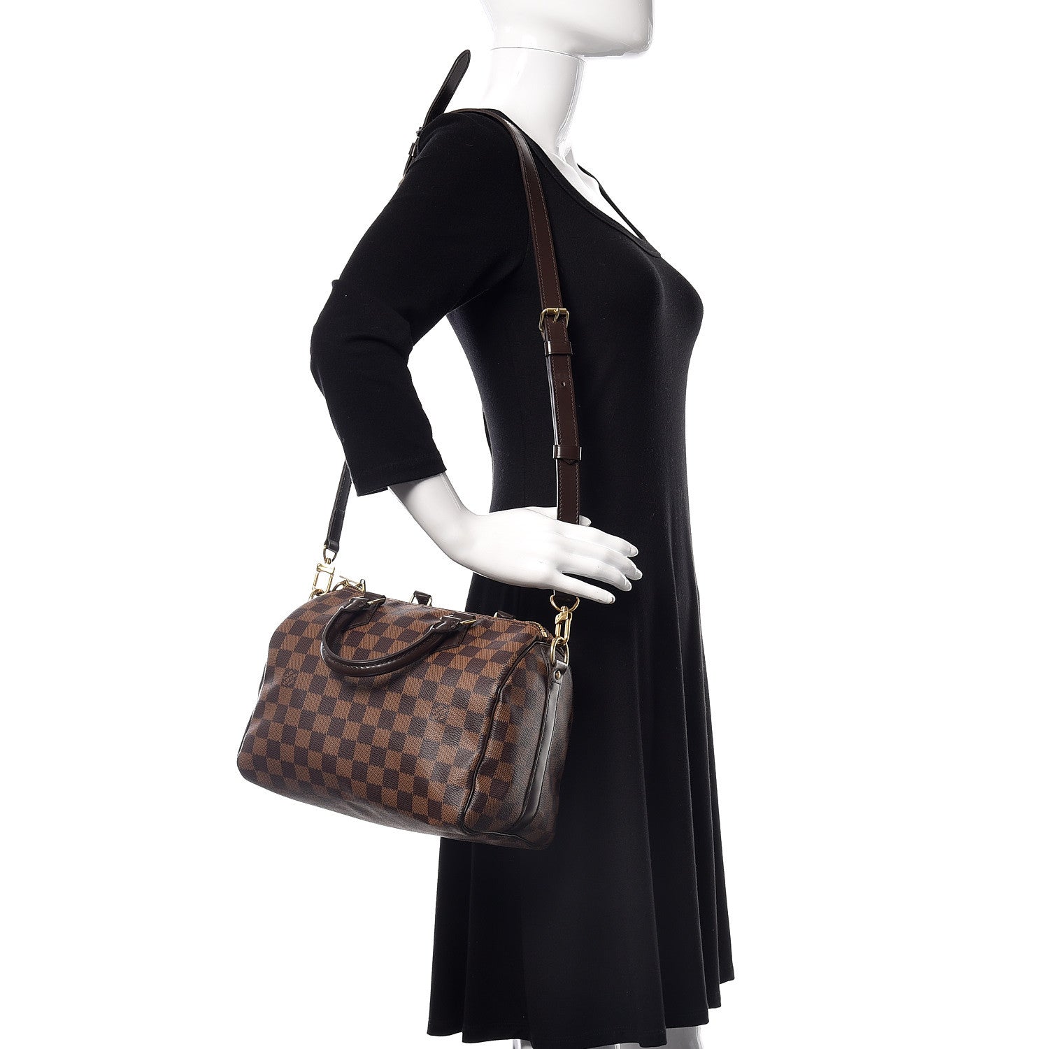 Louis Vuitton Damier Ebene Speedy Bandouliere 25 2 of 15