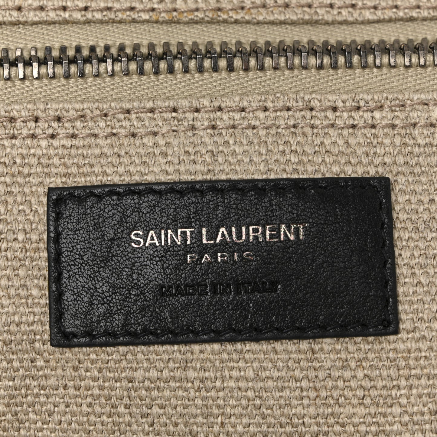 Linen Calfskin Rive Gauche Tote Optic White