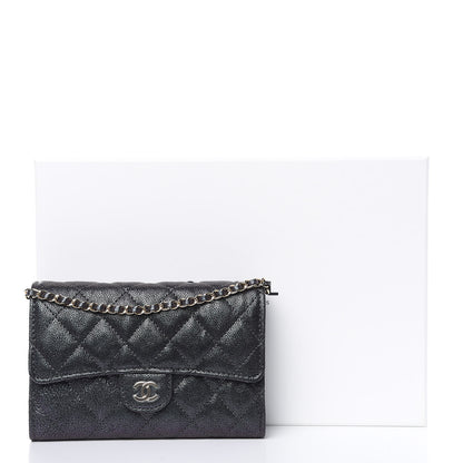 Chanel Iridescent Caviar Quilted Classic Clutch With Chain Black 11 of 11