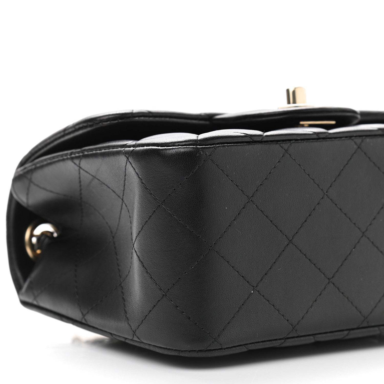 Chanel Lambskin Quilted Mini Square Flap Black 9 of 10