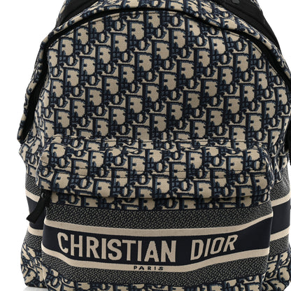 Christian Dior Oblique Diortravel Backpack Blue 8 of 12