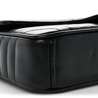 Prada Soft Calfskin Impunture Diagramme Medium Chain Flap Shoulder Bag Black 9 of 12