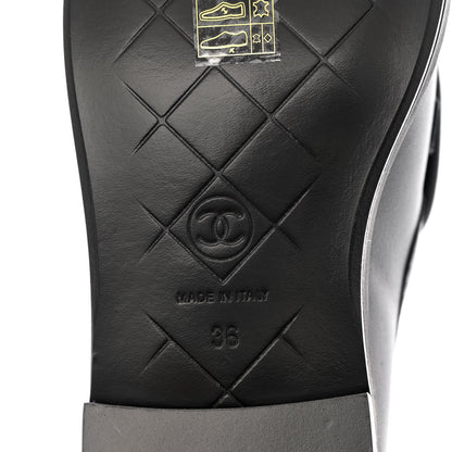 Chanel Lambskin Quilted CC Turnlock Loafers 36 Black 8 of 13