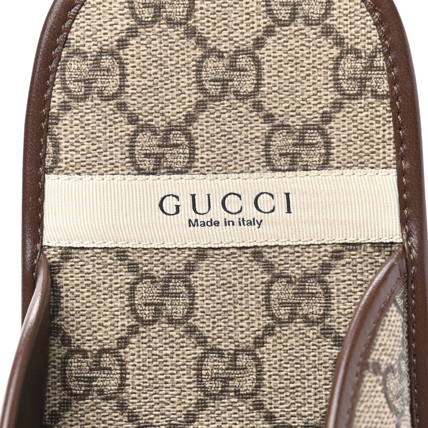 Gucci GG Supreme Monogram Granada Kid Mens Lug Sole Slide Sandals 9.5 Beige New Acero 8 of 9