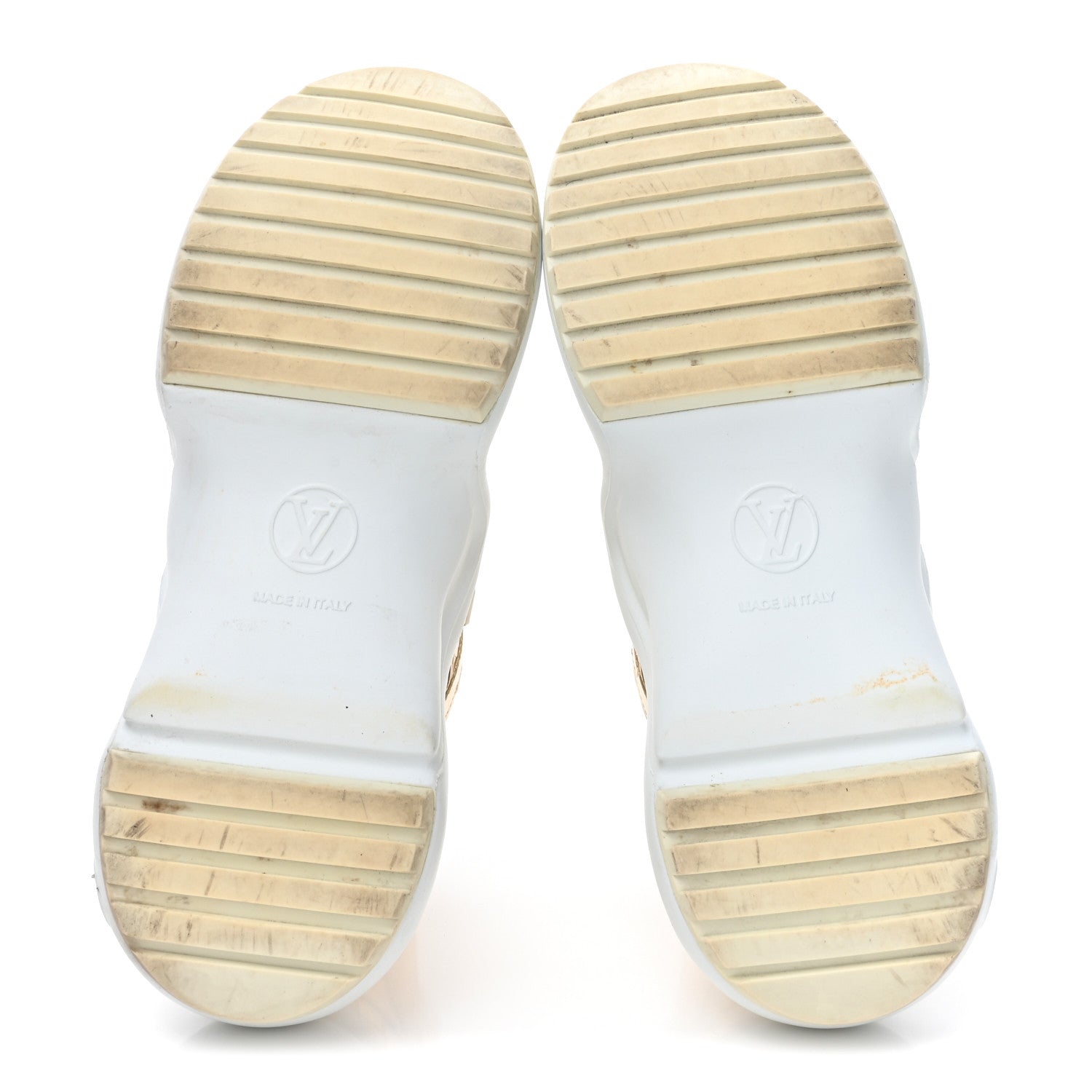 Louis Vuitton Metallic Calfskin Technical Nylon LV Archlight Sneakers 36 Gold White 5 of 9