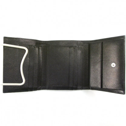 Prada Nylon Leather Tri-fold Wallet Black 5 of 8