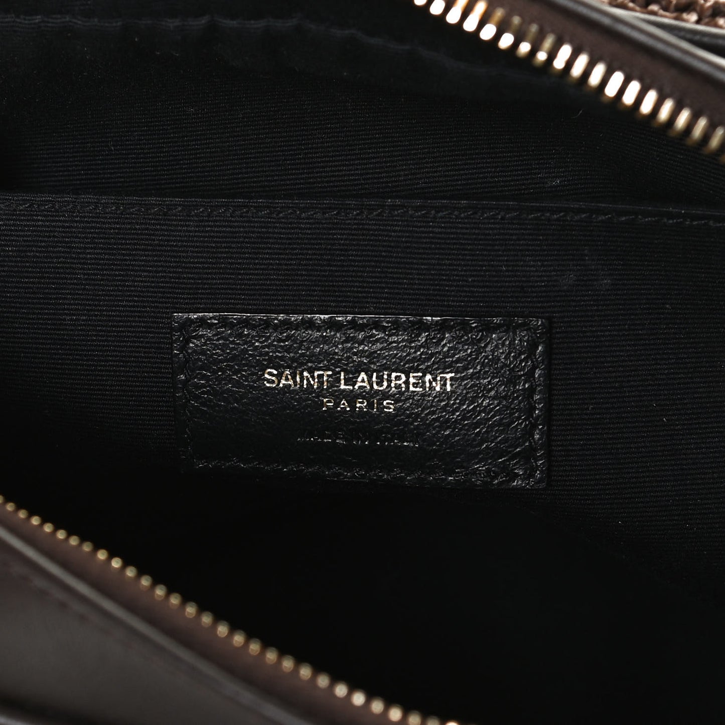 Raffia Canvas Monogram Lou Camera Bag Dark Chocolate