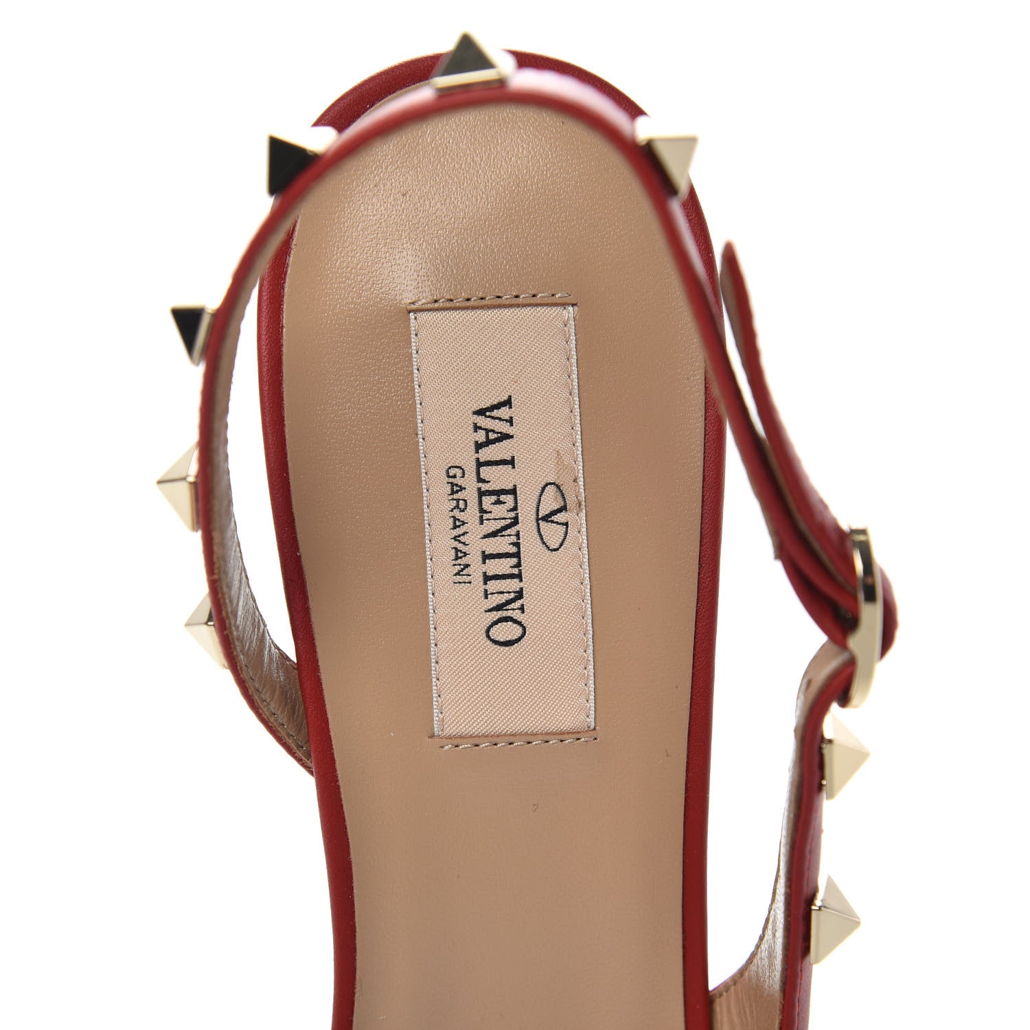 Valentino Garavani Pebbled Calfskin Rockstud Half D'Orsay Slingback 50mm Pumps 39.5 Rosso Valentino 6 of 9