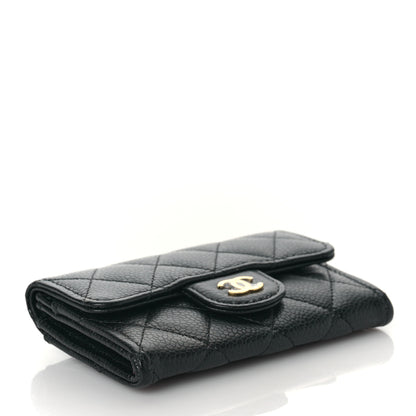 Chanel Caviar Quilted Flap Card Holder Wallet Black 4 of 11