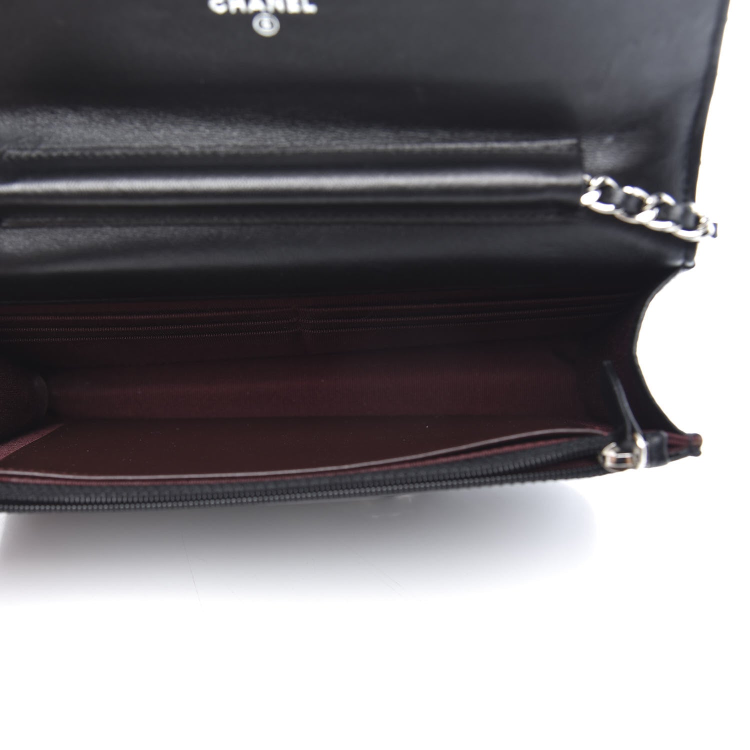 Chanel Lambskin Quilted Wallet On Chain WOC Black 5 of 14