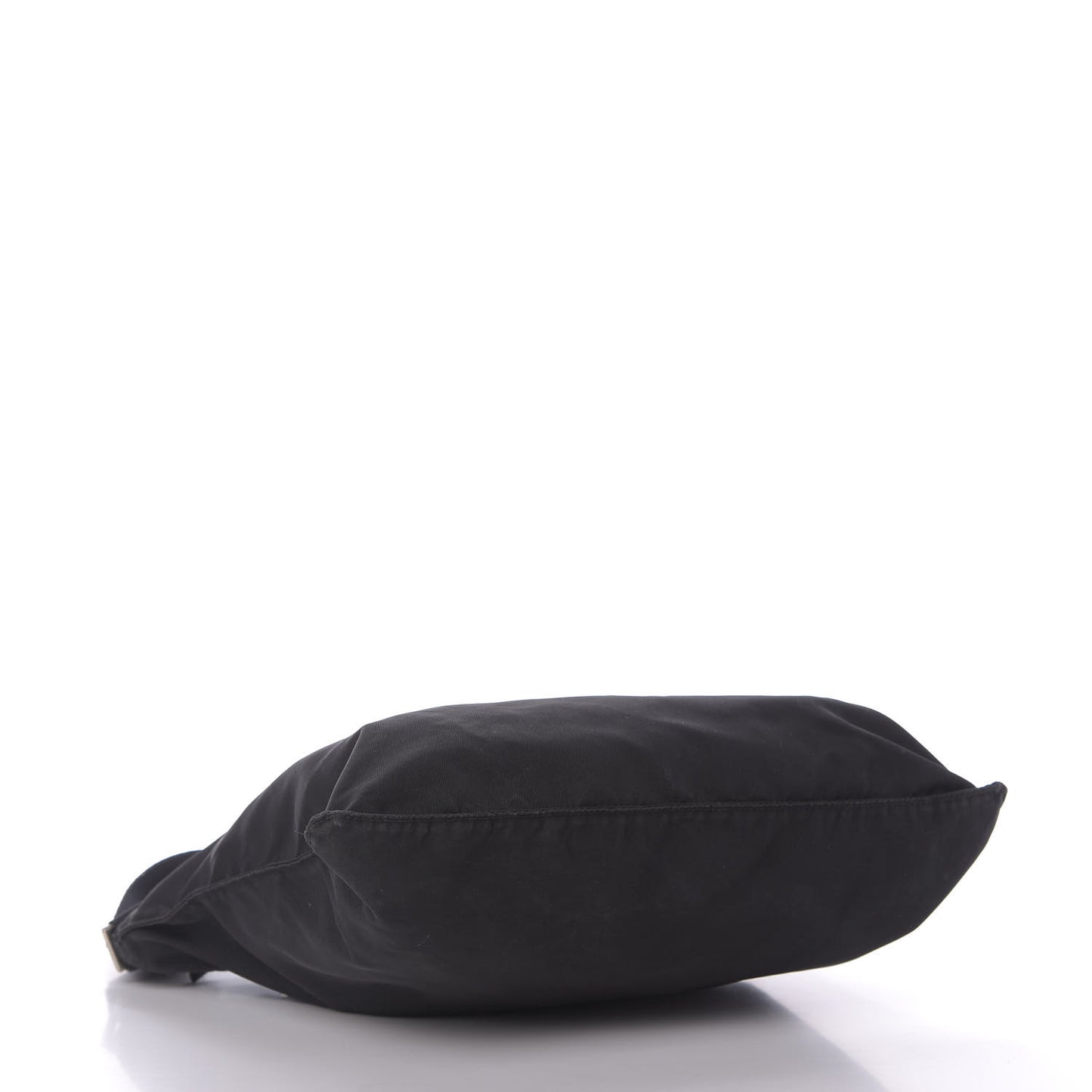Tessuto Nylon Saffiano Flat Messenger Bag Black