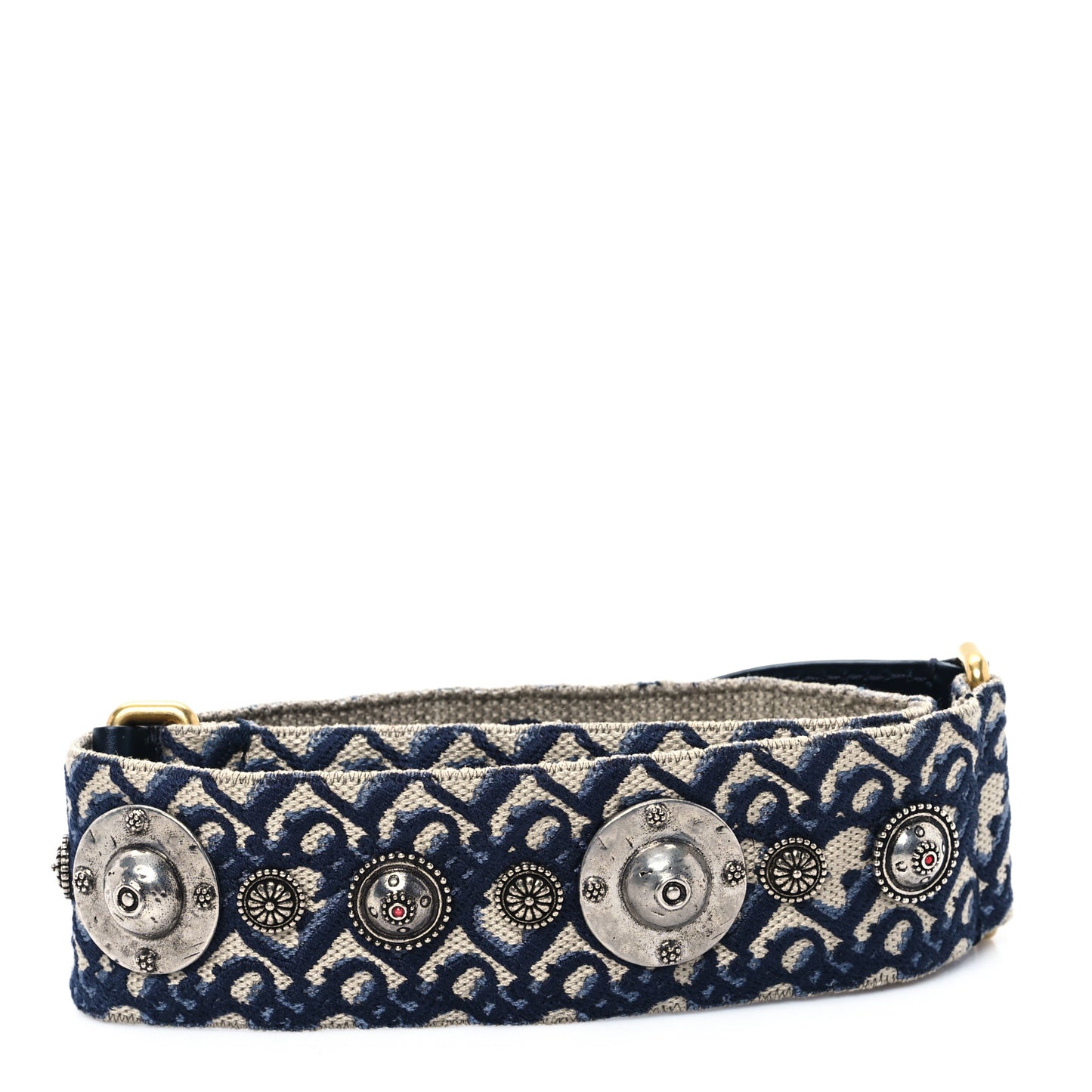 Oblique Studded Shoulder Strap Blue