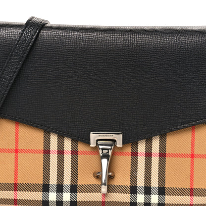 Burberry Derby Calfskin Vintage Check Small Macken Crossbody Bag Black 7 of 10