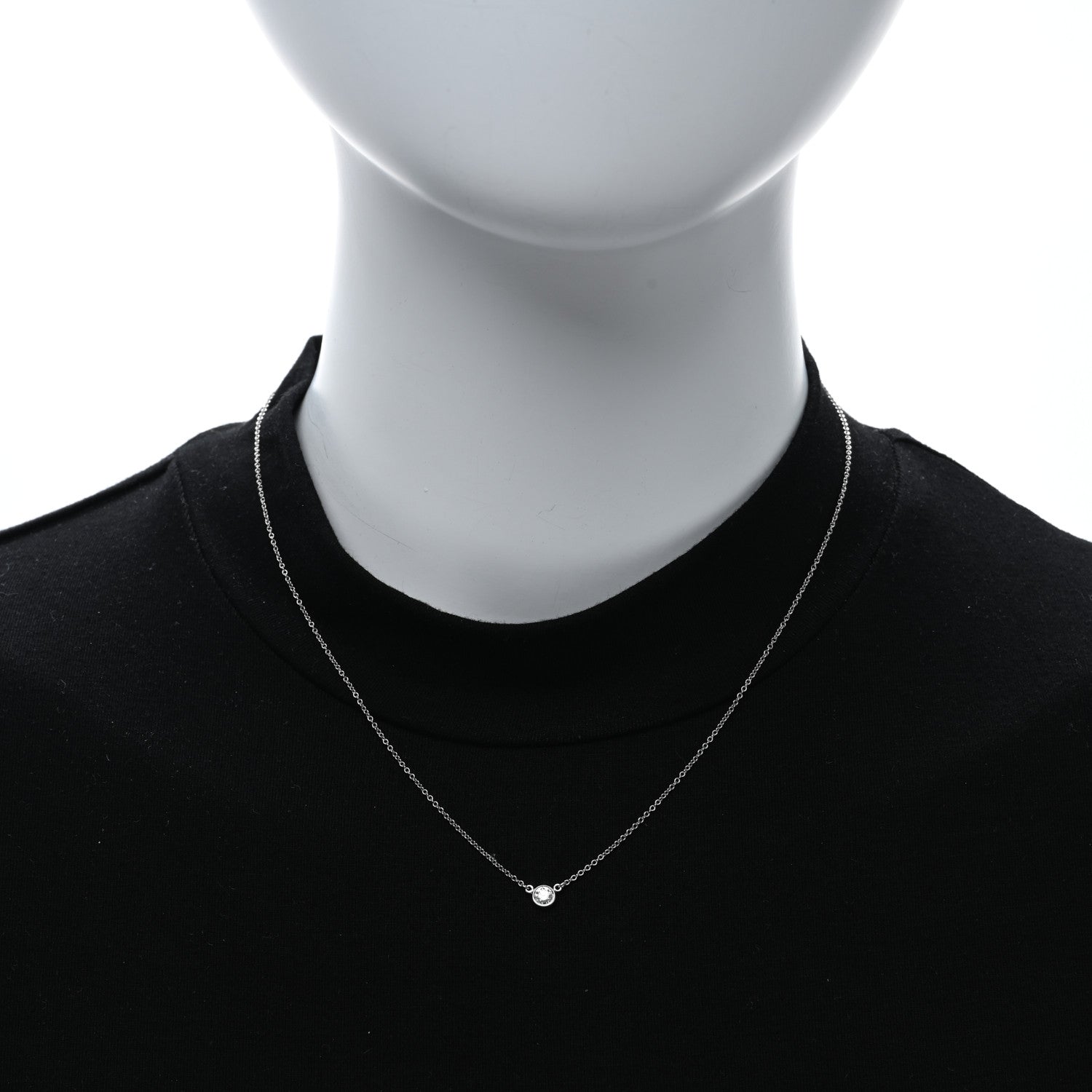 Tiffany Platinum Diamond .17ct Elsa Peretti Diamonds by the Yard Pendant Necklace 2 of 5