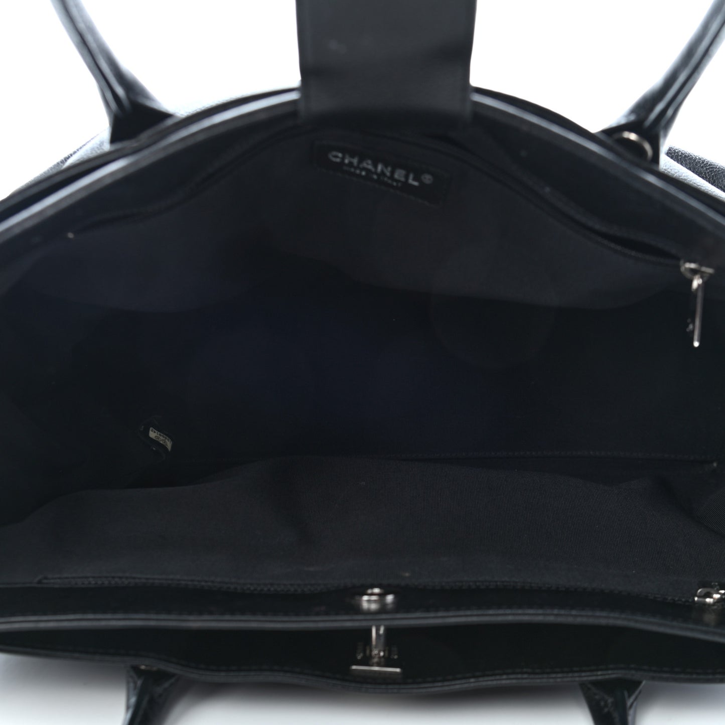 Calfskin Cerf Executive Shopper Tote Black